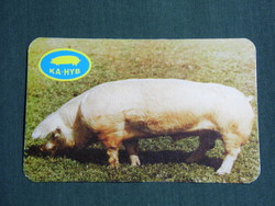 Card calendar, ka-hyb, Kaposvár hybrid pig breeding company, 1979, (4)