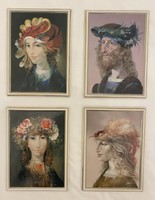 Szász Endre arcok hollóházi porcelán fali képek