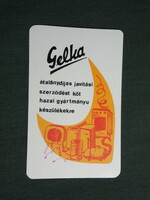 Kártyanaptár, Gelka rádió televízió háztartásigép szerviz, grafikai rajzos, 1979,   (4)