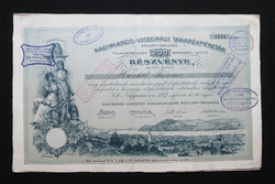 Nagymaros-Visegrád savings bank joint stock company share 200 crowns 1917
