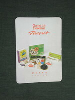 Card calendar, Yugoslavia, gume za žuvanje favorite, favorite chewing gum family, 1978, (4)