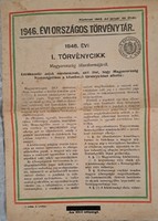 1946  évi országos törvénytár, Tildy Zoltán, Nagy Ferenc.