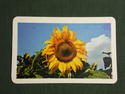 Card calendar, vegetable oil detergent industry company, Szolnok, sunflower cooking oil, 1980, (4)