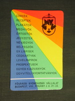 Card calendar, Budapest printing company, Budapest, 1979, (4)
