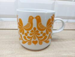 Alföldi porcelán sárga madaras bögre