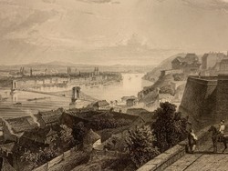 Adolphe Rouargue 1859, Pest és Buda látképe