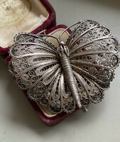 Beautiful silver butterfly brooch