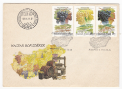 Hungarian wine regions 1990. 08. 31. First day stamp fdc