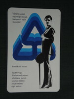 Card calendar, rainbow department store, Budapest, graphic designer, men's clothing fashion, 1979, (4)