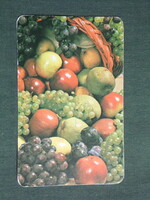 Card calendar, fruit juices, drinks, Ágker kft, 1979, (4)