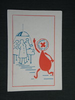 Card calendar, Romania, Red Cross, graphic artist, 1980, (4)