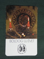 Card calendar, watch jewelry company, decorative item, candle holder, copper plate, 1979, (4)