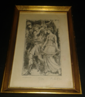 József Pituk Victorian: Orpheus (etching)