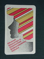 Kártyanaptár, Fővárosi háztartási illatszer üzletek, Budapest, grafikai rajzos ,1980,   (4)
