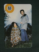 Card calendar, brkv Borsod clothing company, Miskolc, male and female model, 1979, (4)