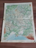 Ukrajna és Fehéroroszország térképe, az ÁTI (Állami Térképészeti Intézet) Kisatlasz egy lapja,1937)