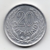 Uruguay 20 centimos, 1965, szép