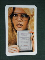 Card calendar, otp savings bank, erotic female model, 1980, (4)