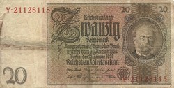 20 Reichsmark 1929 Germany watermark werner von siemens 1.