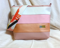 Pink women's side bag, crossbody bag
