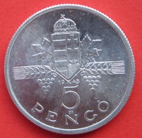 5 Pengő 1945 in good condition, not worn, aluminum.