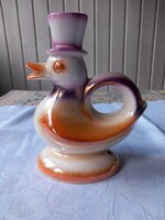 Luster-glazed hard ceramic duck lamp base
