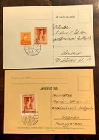 1939 Pax ting 2 stamps +1 lev. On a page