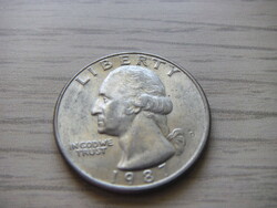 1/4 Dollar 1987 usa