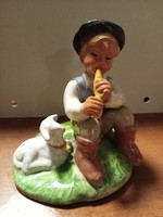 Izsépy ceramics - shepherd boy playing the flute