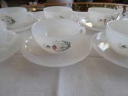 New! A very nice milk glass coffee set from Jena with the marking on the bottom: face