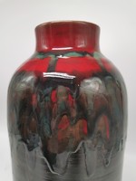 Nagy, 35 cm retro váza, magyar iparművészeti kerámia, masszív, nehéz