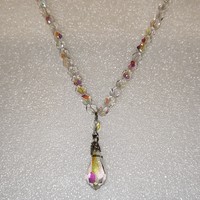 Aurora borealis crystal necklace 44cm