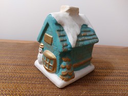 Christmas cottage candle holder