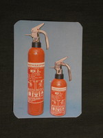 Card calendar, Yugoslavia, vatrosprem firing technique, chimney sweep, fire extinguisher, 1979, (4)