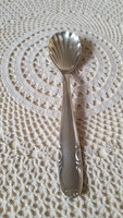 Silver-plated jam and dessert spoon with shell pattern