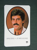 Kártyanaptár, Fodrász szövetkezetek, férfi modell, 1980,   (4)