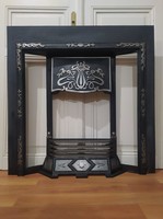 Cast iron fireplace frame for sale.