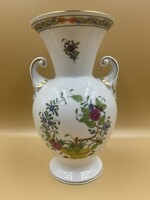 Goblet vase with colorful Indian flower basket pattern from Herend