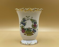 Small vase with colorful Indian flower basket pattern from Herend