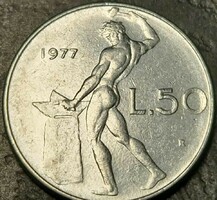 50 Lira, Olaszország, 1977.