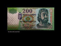 200 FORINT - 2007 - UTOLSÓ SOROZATBÓL -Nagyon szép bankjegy! (Olvass!)