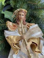 Very nice old trumpet angel Christmas tree topper
