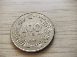 100  Líra 1986  Törökország ( Török Font )