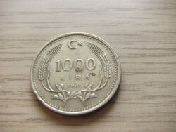 1000 Lira 1991 Turkey (Turkish pound)