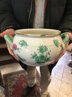 Herendi Apponyi mintás leveses tál, porcelán, 34 cm-es.7030