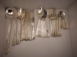 Silver-plated 6-person complete cutlery set / tableware