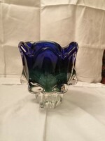 Nehéz zöld-kék Hospodka vagy Murano váza
