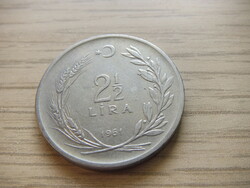 2. 1/2 Lira 1961 Turkey (Turkish pound)