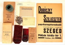 Dobóczky New Year's pepper wholesaler Szeged bags documents...Etc!