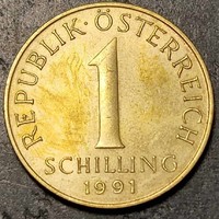 1 Schilling, Austria, 1991.